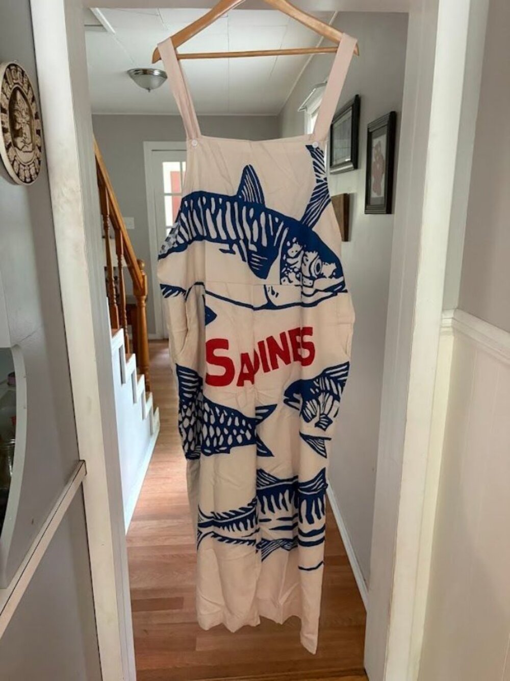 Women's Overalls-Sardine Pattern